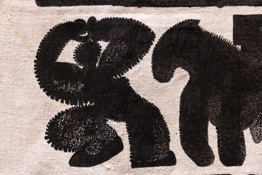 Detail of an artwork.